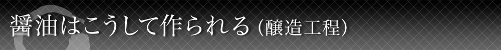 醤油はこうして作られる(醸造工程)